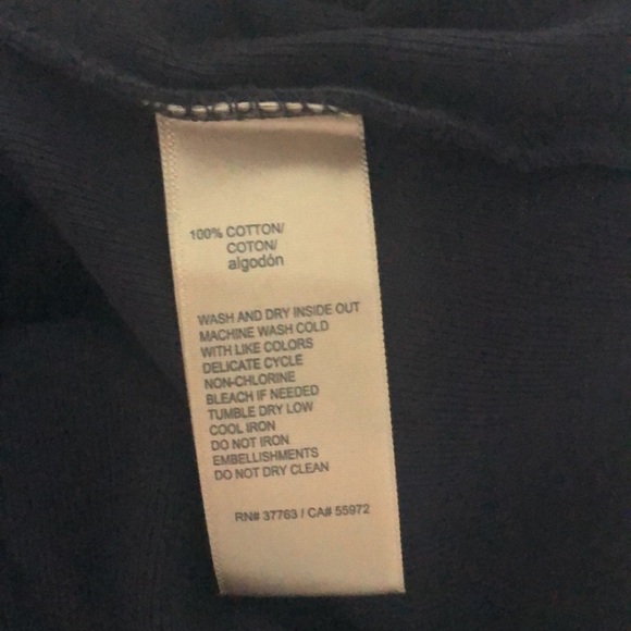 Short Sleeve T Shirt Navy Blue V Neck Size 3X Rafaella Cotton - Picture 6 of 7